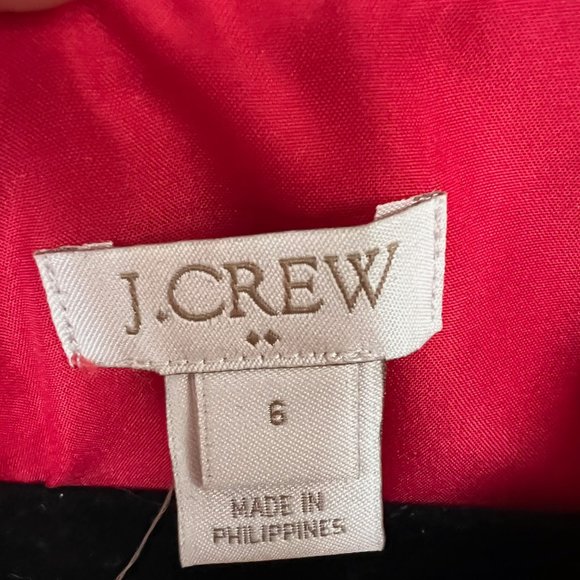 J.CREW Pleated Wool Flannel Shift Sheath Dress Red - Picture 3 of 5